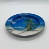 Decorative Tray Printed Plate Game Table Beach Time Design Side
