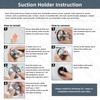 YOHOM Suction Cup Hook, Stainless Steel Towel Holder with Suction
