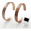 2 PZ Brazaletes Magnéticos De Cobre Puro Ajustables Para Hombre