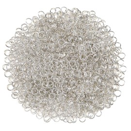 Toaob Jump Rings Split Rings Silver Tone 6 mm Metal Chain Rings Jump Rings with Ring Opener for Necklaces Bracelet DIY Jewellery Making Pack of 1000