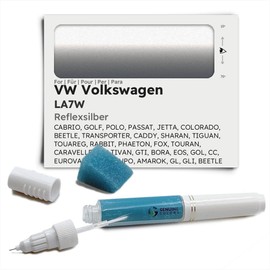 Genuine Colors Paint Pen Reflex Silver LA7W for VW Volkswagen Silver Convertible Golf Polo Passat Jetta Colorado Beetle Transporter Caddy Sharan Tiguan Touareg Rabbit Phaeton Fox Touran Cara