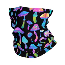 Face Mask Multifunctional Neck Gaiter, Magic Mushrooms Headwear Bandana Balaclava for Outdoor Activities