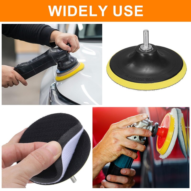sourcing map 5 Inch Hook and Loop Sanding Disc Pads