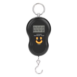 Electric Digital Fish Scale Portable Weight Scale Data Lock Function Auto-Off with LCD Display for Fishing Luggage (Black) Fishing Tools and Accessories