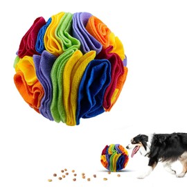 ‌Snuffle Ball Dog Toy, Mental Stimulation & Anxiety Relief Washable Cloth Sniffle Ball for Small Medium Large Breed Dogs (Colorful)