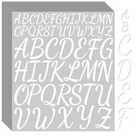 Bemeol Letter Stickers 30 Sheet Self Adhesive Capital Alphabet Sticker Letter Vinyl Stick on Letters for Crafts Business Home Classroom Bulletin Boards Decor(White,1Inch,2Inch)