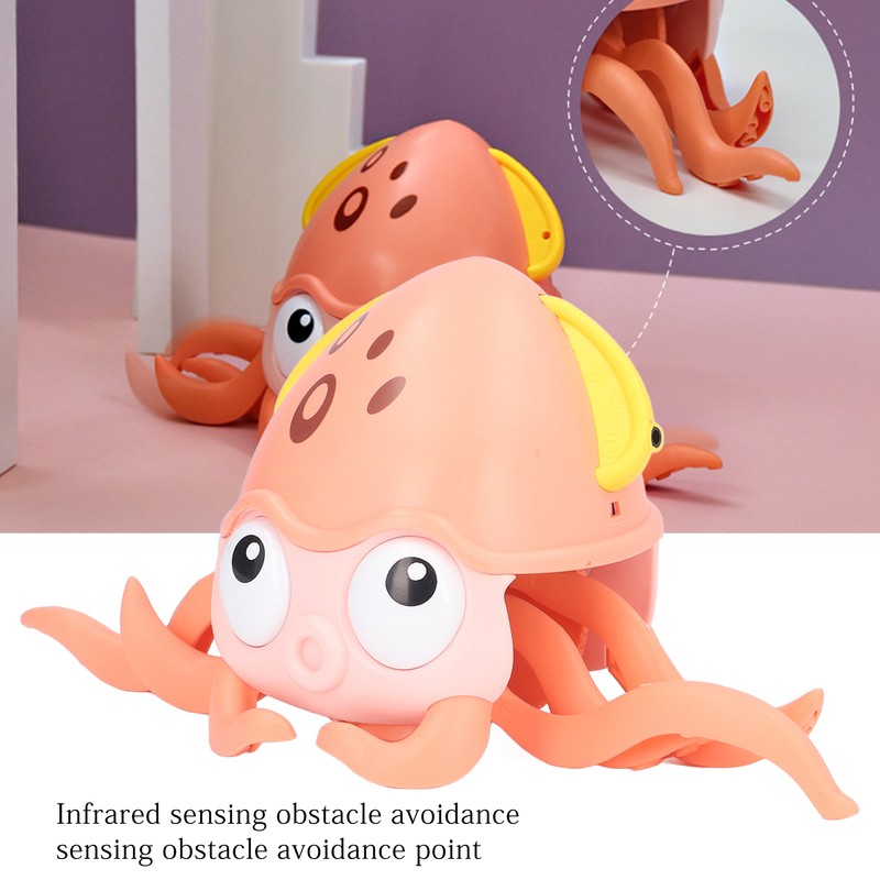 Octopus Bath Toys Electric Sensor Amphibious Floating Crawling Octopus Bathtub