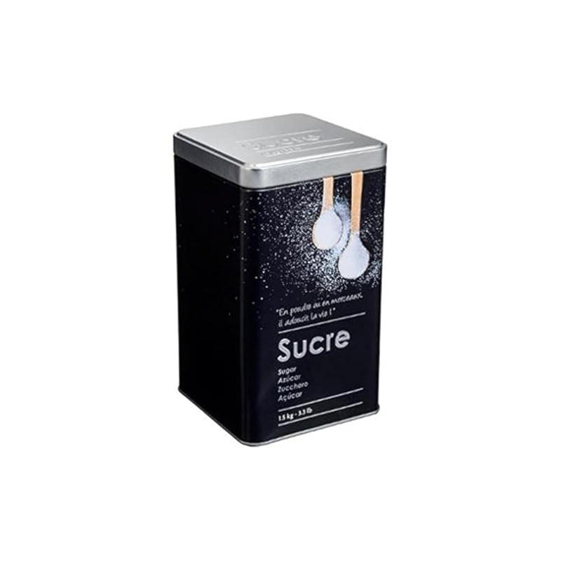 Powdered Sugar Bowl Metal Black Edition Black – Box Sugar