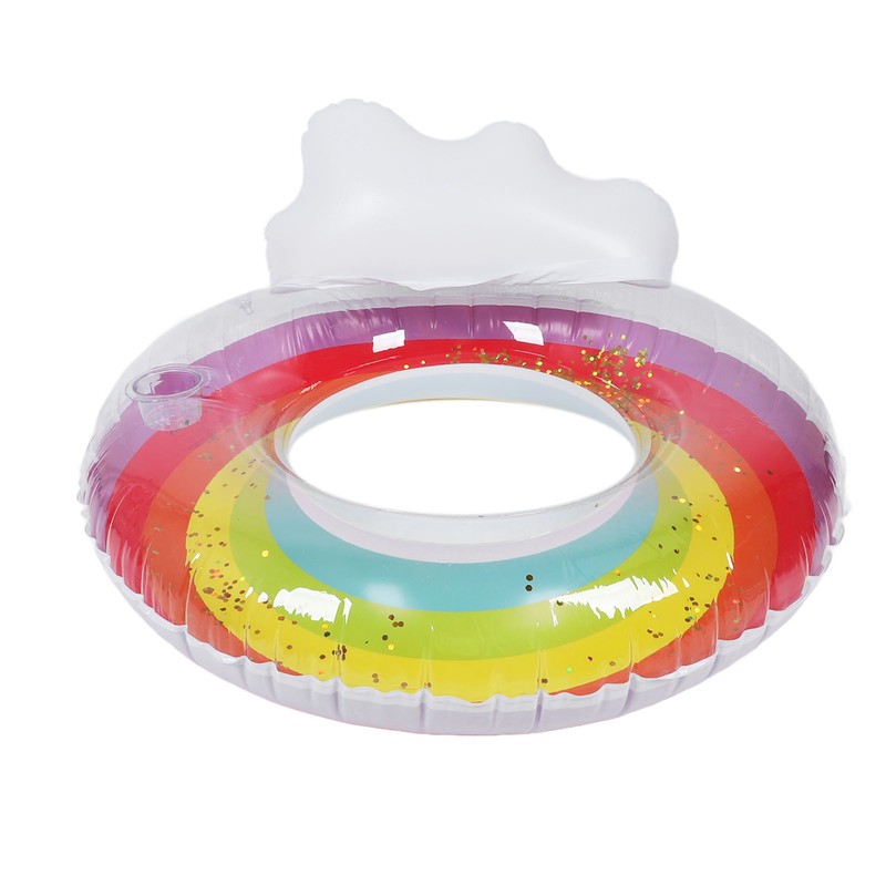 Swimming Ring Pool Float Inflatable Colorful Thickened PVC Pool Float