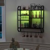Nidouillet 34" Gaming Floating Shelves, Large LED Wall Mounted Display