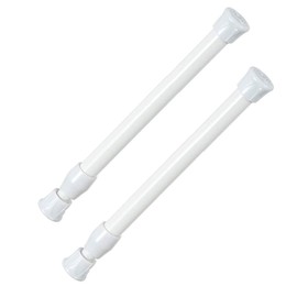 Paquete de 2 barras de tensión pequeñas de 12 a 20 barras de cortina de ancho extensible para ventana, clóset, utensilios de cocina y clóset sin taladrar ajustables