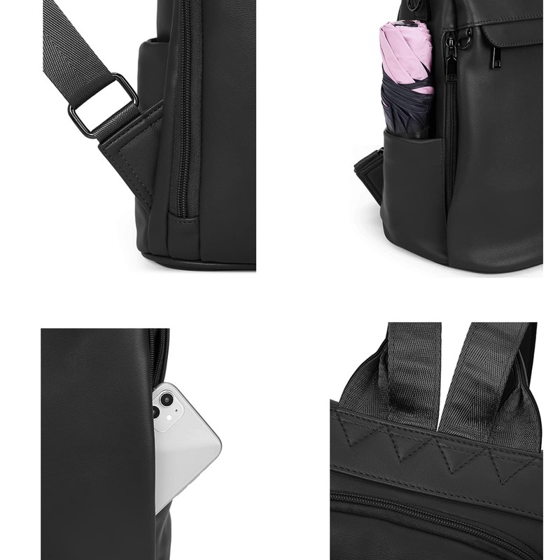 Telena - Mochila para mujer, piel sintética, antirrobo, bolsa de