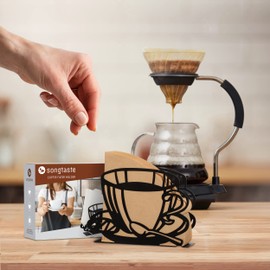 2 PCS Coffee Filter Holder,Coffee Paper Storage Coffee Filter Paper Container Stand for Fan-shaped,T- shaped,Square-shaped Over Filters,Good for Home Kitchen Restaurant Picnic Party wedding etc