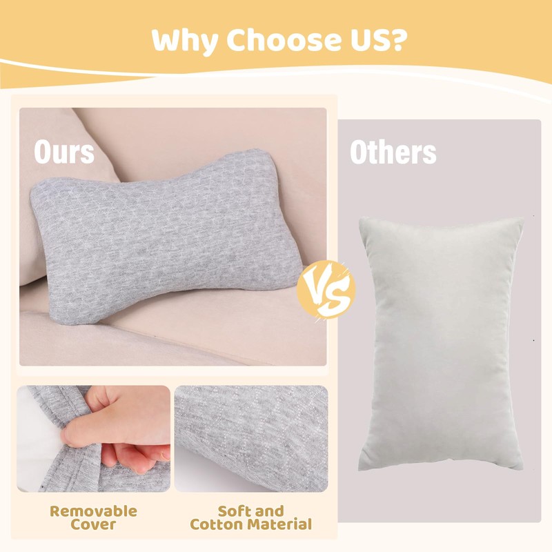vocheer Small Pillows for Sleeping, 11"x7" Mini Travel Pillow, Tiny