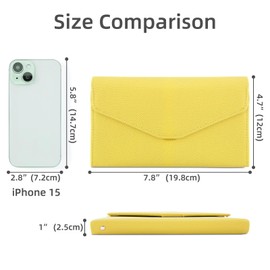 Zoppen Passport Holder Women/Men Mulit-Purpose RFID Blocking Travel Wallet Passport Cover Tri-fold Document Organizer Travel Essentials, #22 Yellow