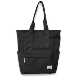 Petit-Germe Petit Gel Tote Bag, Nylon (Oxford), Vertical A4 Compatible, Lightweight 10.6 oz (295 g), Gusset 5.1 inches (13 cm), Water Repellent, For Work or School Commutes, Unisex (01. Black)