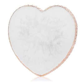 Resin Nail Art Palette Heart Shape Polish Makeup Palettes Nail Painting Mixed Color Palette (White)