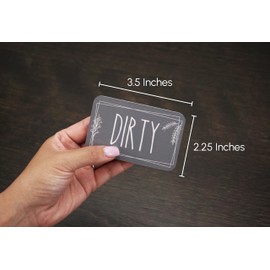 Double-Sided Dishwasher Magnet Clean Dirty Sign, Clean and Dirty Magnet for Dishwasher, Dirty or Clean Magnetic Signs, Clean/Dirty for Stainless Steel decor, Dish Washer Sign Magnet