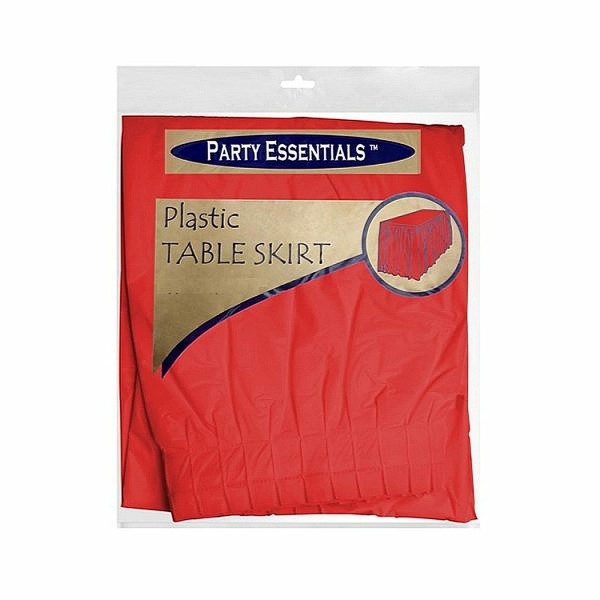 Party Essentials 1 Party Essentials Table Skirts 29in. x 96in.-Red