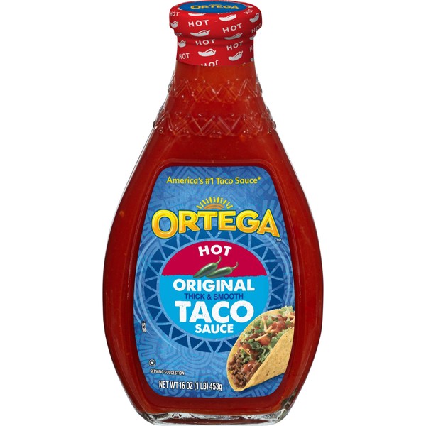 Ortega Taco Salsa, caliente, 16 oz