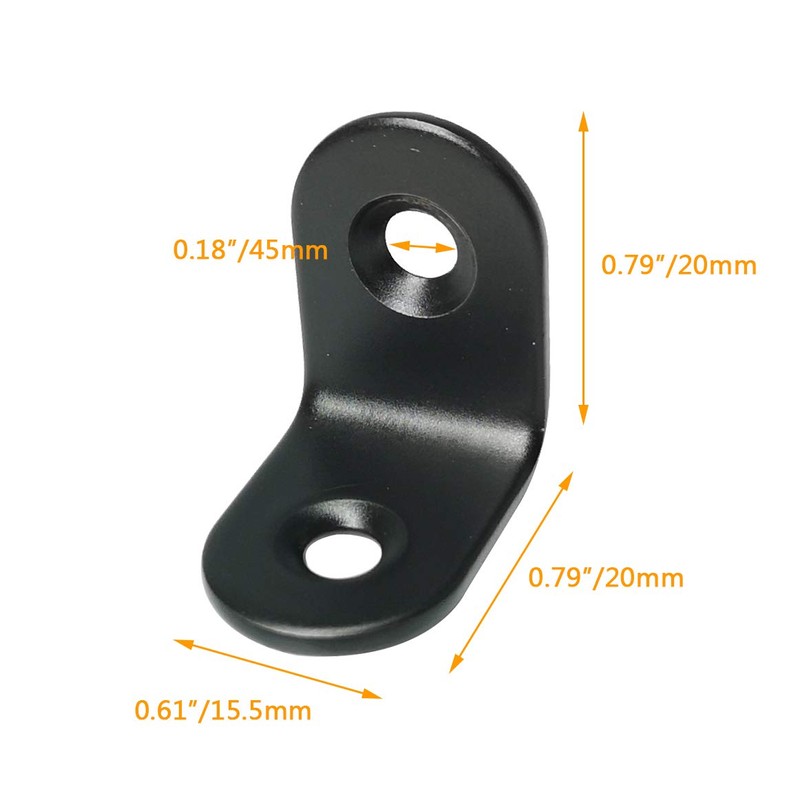 Corner Brace Alamic Right Angle Bracket Stainless Steel Black Corner