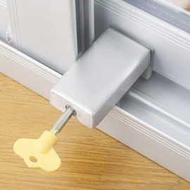 WANLIAN 1PCS Door Window Lock Stopper Adjustable Thick Sliding Safety Anti Theft Children Security LockChild Plastic Steel Aluminium Free Rails Limit Window Door Anti Slip