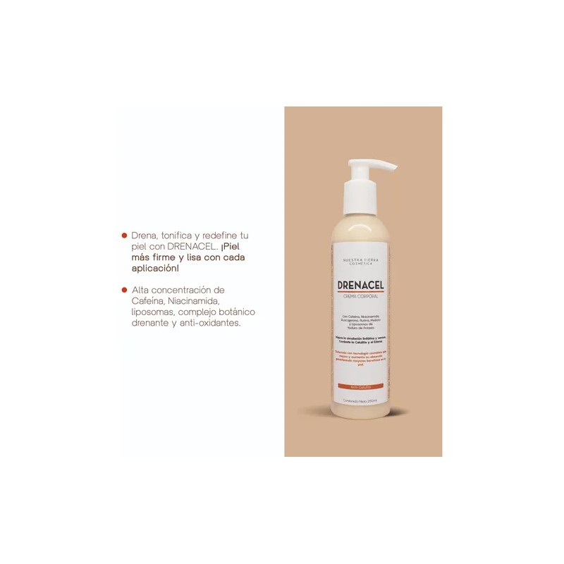 Drenacel Crema Anticelulitis Con Cafeina Al 6%