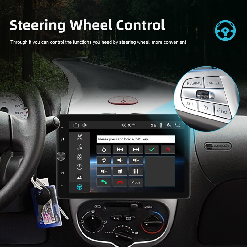 Rrrradio 10.4" Single 1 Din Touch Screen Car Stereo Wireless