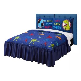 Colchas Elefantito Colcha Individual Con Funda Azul Dinosaurio Jurasico
