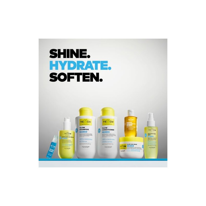 "YELLOW PROFESSIONAL HYDRA CARE GLOW SHAMPOO 500 ml Shampoo iluminador