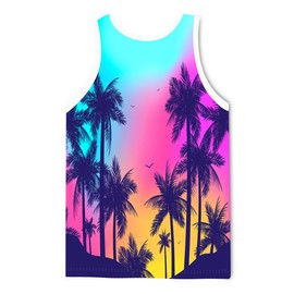 LAIDIPAS Summer Beack Tank Tops Men Funny Graphic Tanks Shirts Cool Summer Sleeveless Shirts for Workout XL