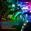 XUKEY 12Pc Motorcycle RGB LED Neon Under Glow Light Strip