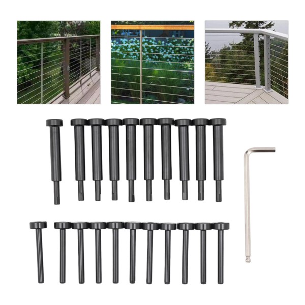 Unbranded 10PCS Invisible Cable Railing Kit 1/8" Cable Railing Tensioners