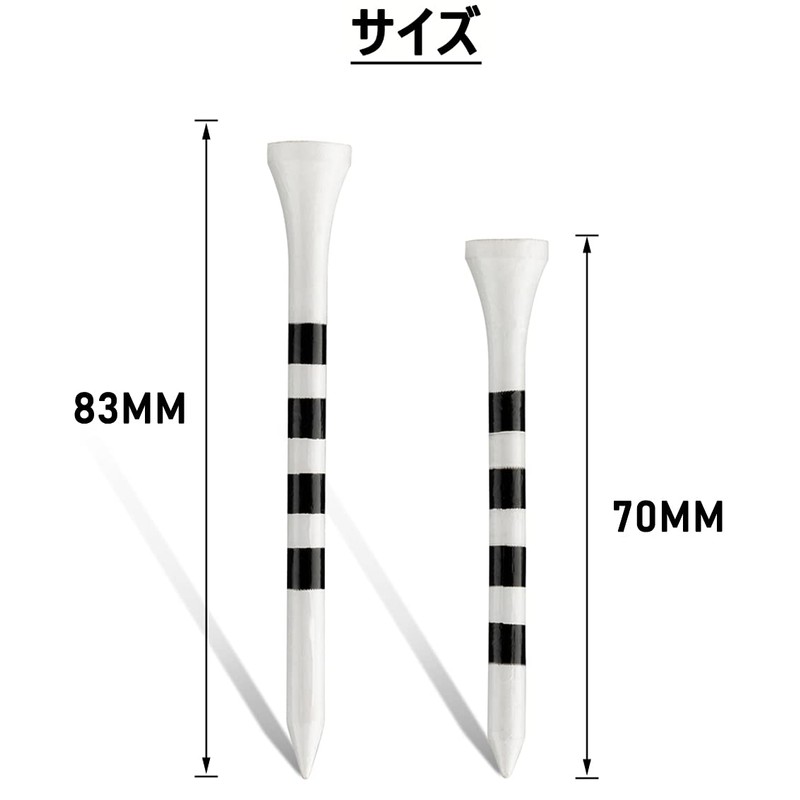 MAZEL Golf Tees Wood Tees Long Tees 70mm/83mm (Pack of