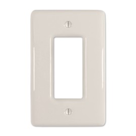 Amerelle 3000RBT Metro Wallplate, 1 Rocker, Ceramic, Biscuit, 1-Pack