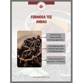 Lerbs & Hagedorn, Formosa Chun Mee Tea | Fine Tart Flavour 250 g (approx. 21 Litres) Delicate Tea