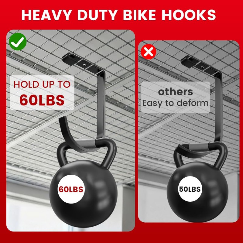 Payivsve Bike Hooks for Garage Ceiling Mount Rack, Add on