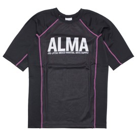 マーシャルワールド(MARTIAL WORLD) BONE ラッシュガード ALR5-L-BKPK 黒ピンク L