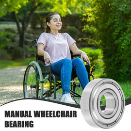 Healvian Caster Wheel Bearings, 4pcs Wheelchair Caster Bearings Front Wheel Bearings Walker Fork Stem Bearings Universal Replacement Parts