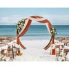 DearHouse 3 Panel Wedding Arch Draping Fabric, 29.5" x18Ft Pearl