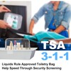 OSDUE 2PCS Clear Travel Toiletries Bags, TSA Approved Transparent Aeroplane