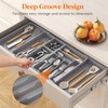 Lifewit Large Silverware Drawer Organizer, Plastic Cooking Utensil Tray for