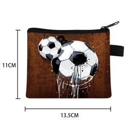 FAVORTALK Coin Purse Small Coin Purse with Zipper for Boys Son Mini Change Holder Canvas Coin Pouch for Coin Credit Card ID Card Keys Headset Lipstick Printing, 13718