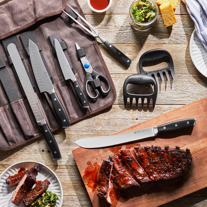 Henckels Forged Accent 9-pc Barbecue Carving Tool Set,Black