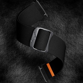 E ECSEM Nylon Bands Compatible with Carbinox X-Ranger/Vesta/Blaze Round/Blaze S, Replacement Adjustable Sport Breathable Trail Loop+Alpine Loop Band Wristbands for Carbinox Smartwatch (Black&Green)