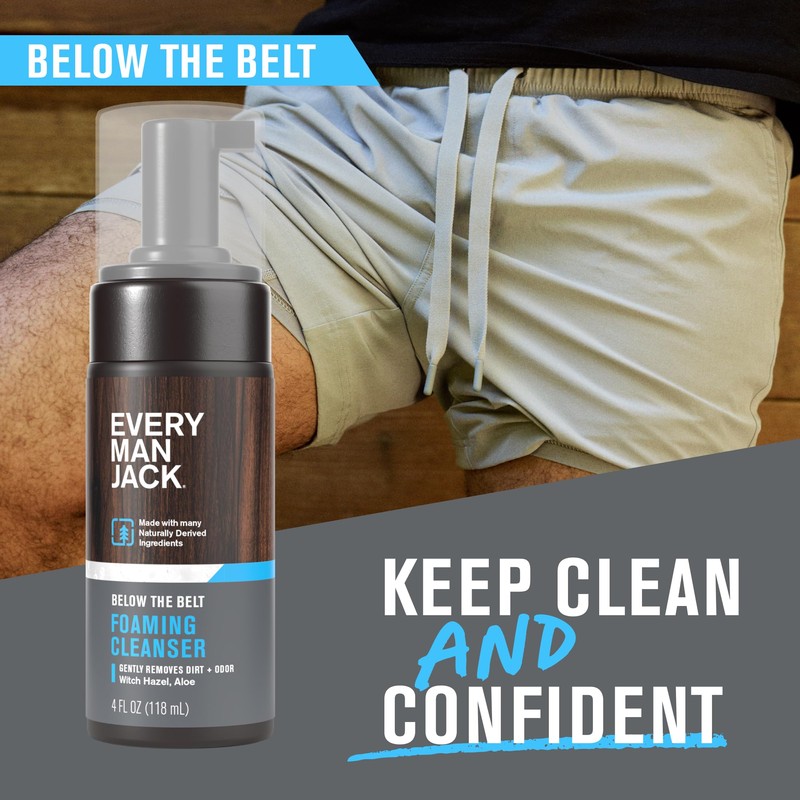 Every Man Jack Mens Foaming Groin Wash - Gentle Cleanser