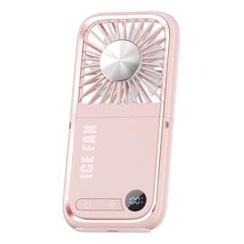 F30Ultra Portable Folding Fan - 3000mAh Rechargeable Handheld & Desk Fan, Type-C Fast Charging, 5 Speed Levels, LED Display, Quiet & Powerful Airflow, Ideal for Office, Travel & Outdoors - Pink