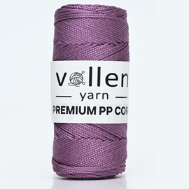 VollenYarn 1.5mm Polyester Macrame Cord,163 yds,Crochet Thread, Polyester Rope 100% Polypropylene,Polyester Crochet Bag Yarn,Thread for Macrame and Home Decoration (Purple, 1 Pieces)