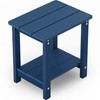 MXIMU Outside Adirondack Square Side Table, Weather Resistant Patio Table,