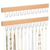 ZEDODIER 2 Pack Necklace Organizer Wall Mount, Wooden Jewelry Hanger
